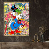Richie Donald Duck Cartoon Cotton Canvas Wall Painting